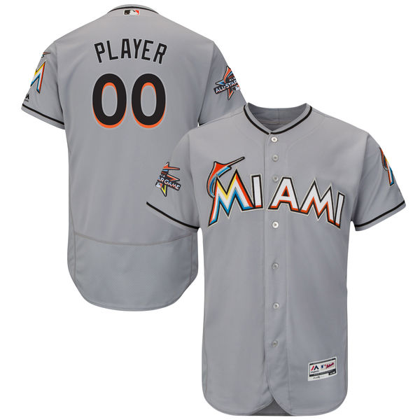 Men's Miami Marlins Flex Base Custom Jersey MLBC0100